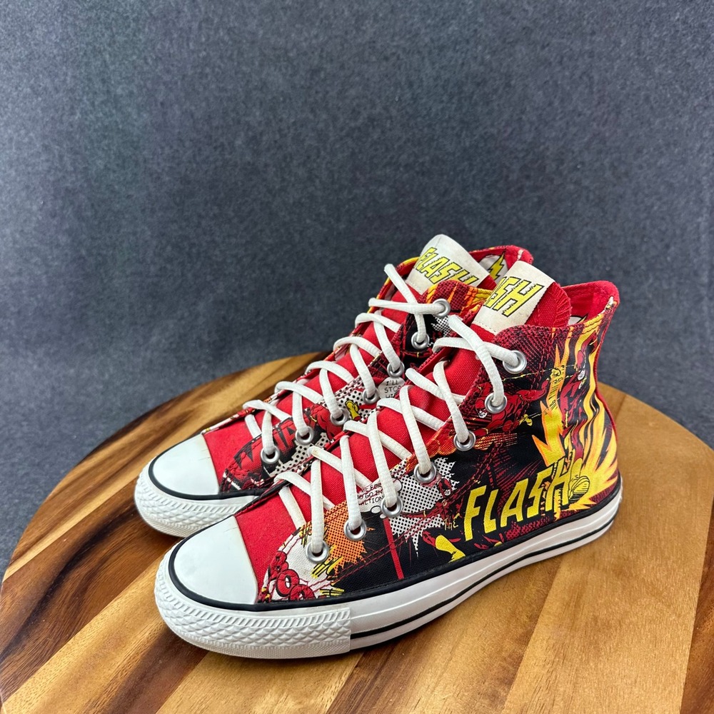 Converse Chuck Taylor All Star DC Comics The Flash High Top Sneakers Womens 8 - Picture 8 of 14